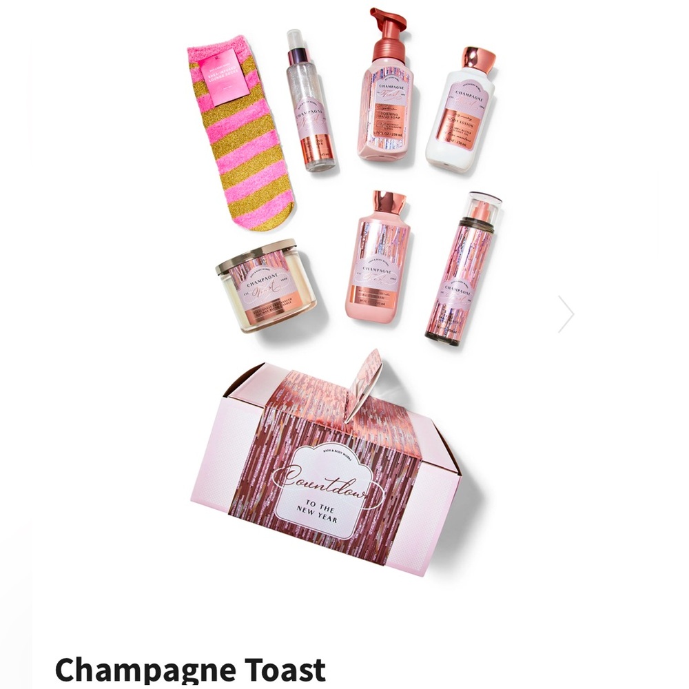 New Champagne Toast  New Year gift set! 7 full sized items including 3 wick